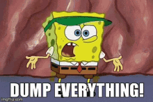 dump spongebob dump everything panic dump memories