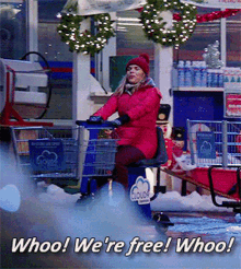 Superstore Amy Sosa GIF - Superstore Amy Sosa Whoo Were Free Whoo GIFs