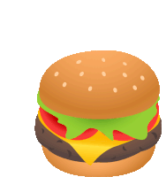 Hamburger Joypixels Sticker - Hamburger Joypixels Burger Stickers