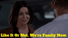 Greys Anatomy Amelia Shepherd GIF - Greys Anatomy Amelia Shepherd Like It Or Not Were Family Now GIFs