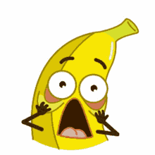 Banana Shocked GIF - Banana Shocked Nervous GIFs