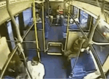 When The Bus Driver Brakes Too Fast GIF - Bus Bus Stop Bus Fail GIFs