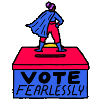 Vote Fearlessly Voter Sticker - Vote Fearlessly Vote Fearless Stickers