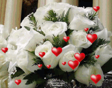 love flowers heart bouquet roses