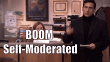 nickfifs the office michael scott boom rosted boom moderated