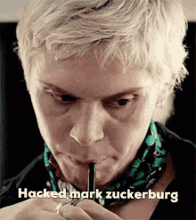 Hacked Mark Zuckerburg Sip GIF - Hacked Mark Zuckerburg Hacked Sip GIFs