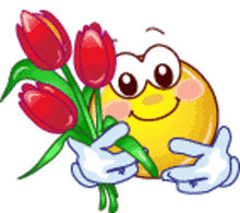 emoji tulips smile for you