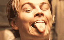 Assuming The “jungle Juice” Isn’t That Strong. GIF - Leonardo Di Caprio Blee Tongue Out GIFs