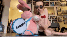 Playing A Toy Drum Ricky Berwick GIF - Playing A Toy Drum Ricky Berwick Drums GIFs