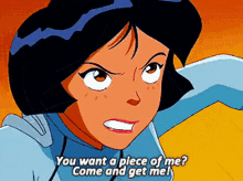 Totally Spies Alex GIF - Totally Spies Alex You Want A Piece Of Me GIFs