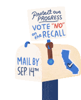 Vote No On The Recall Keep Ca Blue Sticker - Vote No On The Recall Keep Ca Blue Oppose The Recall Stickers