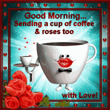 Cup Of Coffee With Love GIF - Cup Of Coffee With Love Good Morning GIFs