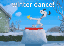 Snoopy Winter Dance Happy GIF - Snoopy Winter Dance Snoopy Happy GIFs