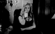 Caroline Drinkong From The Bottle Stress GIF - Caroline Drinkong From The Bottle Stress Caroline Forbes GIFs