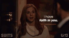Donna Suits GIF - Donna Suits I Have Faith In You GIFs