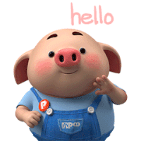 Hello Greeting Sticker - Hello Greeting Pig Stickers