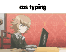 Cas Typing Cas GIF - Cas Typing Cas Danganronpa GIFs