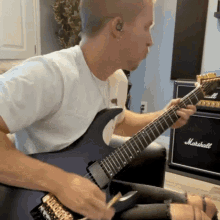 Playing Electric Guitar Cole Rolland GIF - Playing Electric Guitar Cole Rolland Guitar Solo GIFs