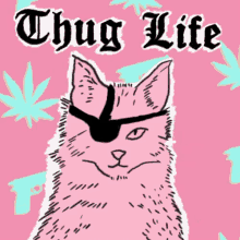 Thug Life Cat GIF - Thug Life Cat Pink GIFs
