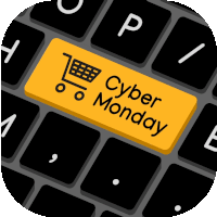 Cyber Monday Cart Sticker - Cyber Monday Cart Checkout Stickers