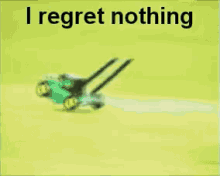 Don'T Ever Apologize GIF - Lawnmower Fly Regretnothing GIFs