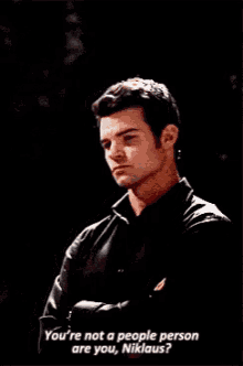 Elijah Mikaelson Youre Not A People Person Are You GIF - Elijah Mikaelson Youre Not A People Person Are You The Originals GIFs