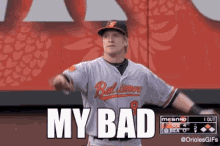My Bad GIF - My Bad Baltimore Orioles GIFs