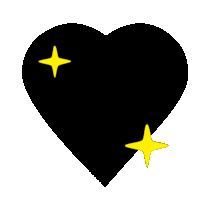 Black Heart Sparkle Sticker - Black Heart Sparkle Stickers
