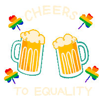 Cheers To Equality Beer Sticker - Cheers To Equality Equality Beer Stickers