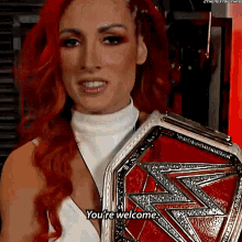 Becky Lynch Youre Welcome GIF - Becky Lynch Youre Welcome You Are Welcome GIFs