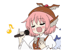 mystia lorelei touhou singing sing anime