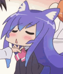 Anime Cat Girl Anime GIF - Anime Cat Girl Anime Chin Scratch GIFs