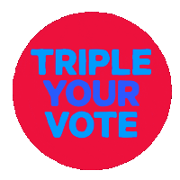 Moveon Triple Your Vote Sticker - Moveon Triple Your Vote Vote Stickers