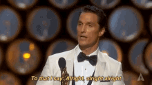 alright matthew mcconaughey nuff said to that isay trophy