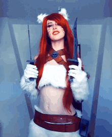 tiktok cosplay neko catgirl daggers