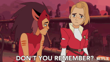 Dont You Remember Catra GIF - Dont You Remember Catra Adora GIFs