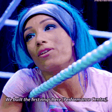 Sasha Banks We Built The First Rings Here GIF - Sasha Banks We Built The First Rings Here Performance Center GIFs