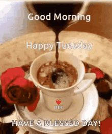 Tuesday Coffee GIF - Tuesday Coffee Rose GIFs