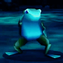Cyan Frog Dance GIF - Cyan Frog Dance Victory Dance GIFs