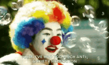 Clown Anxiety Medication GIF - Clown Anxiety Medication Bubbles GIFs