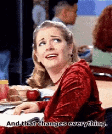 Melissa Joan Hart And That Changes Everything GIF - Melissa Joan Hart And That Changes Everything Sabrina The Teenage Witch GIFs