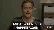 and it will never happen again learned my lesson not happening mistake piper chapman and it will never happen again learned my lesson not happening mistake piper chapman