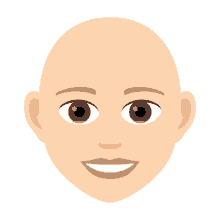 bald joypixels shaved head no hair hairless