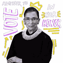 register to vote in her honor register to vote vote election2020 rbg register to vote in her honor register to vote vote election2020 rbg