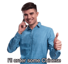 i will order some chinese its rucka thumbs up smile happy