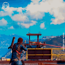 Grapple Hook Just Cause3 GIF - Grapple Hook Just Cause3 Zip Towards GIFs