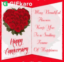 Happy Anniversary Gifkaro GIF - Happy Anniversary Gifkaro May These Flowers Keep You Smiling GIFs