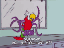Simpsons Octoparrot GIF - Simpsons Octoparrot Polly Shouldnt Be GIFs