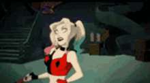 harley quinn hit face angry