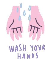 Wash Your Hands Hands Sticker - Wash Your Hands Hands Wash Stickers
